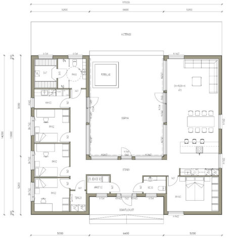 Musta puutalo Kaarinassa